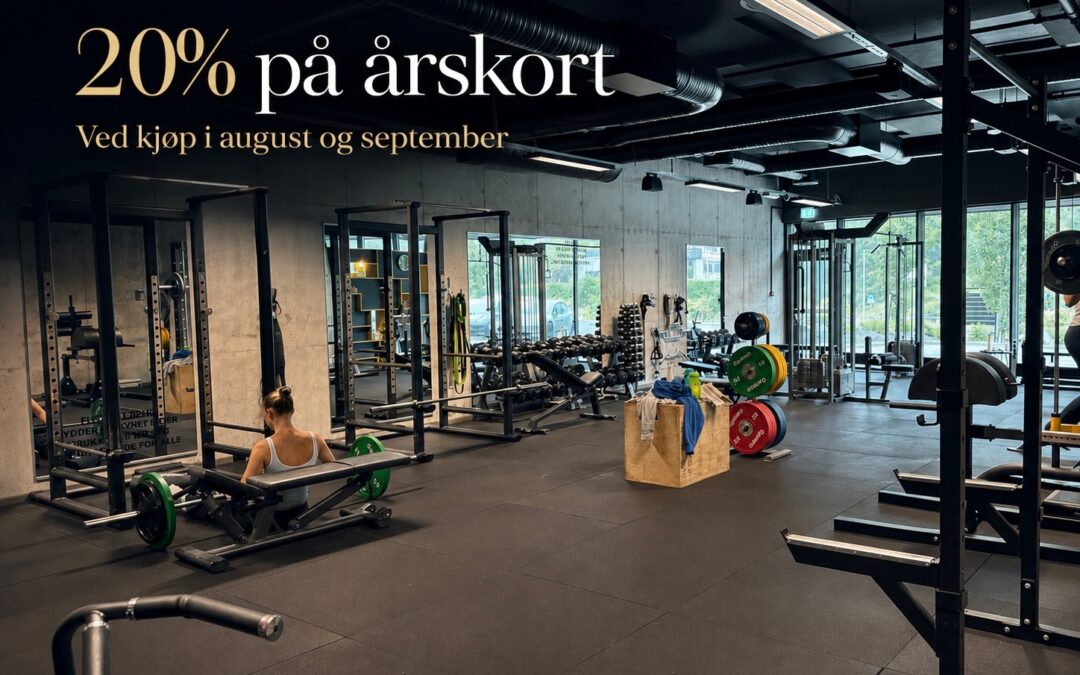 20% rabatt på årskort i august og september
